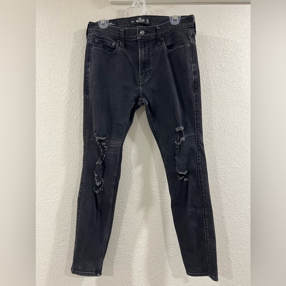 Hollister Other - 🛍️🛍️ HOLLISTER Black Super Skinny Stretch Distressed Jeans EUC